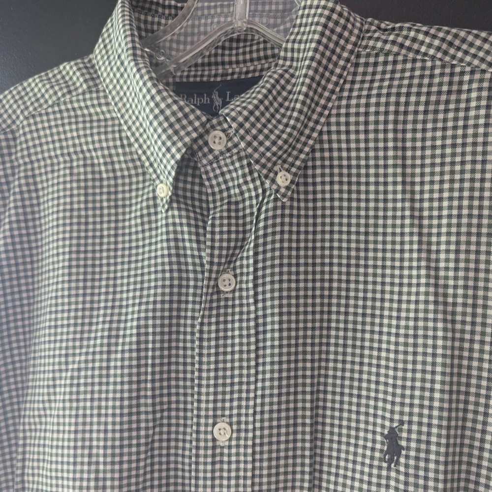 Polo Ralph Lauren Button Down Dark Green Gingham Blake Shirt Mens Sz M Preppy